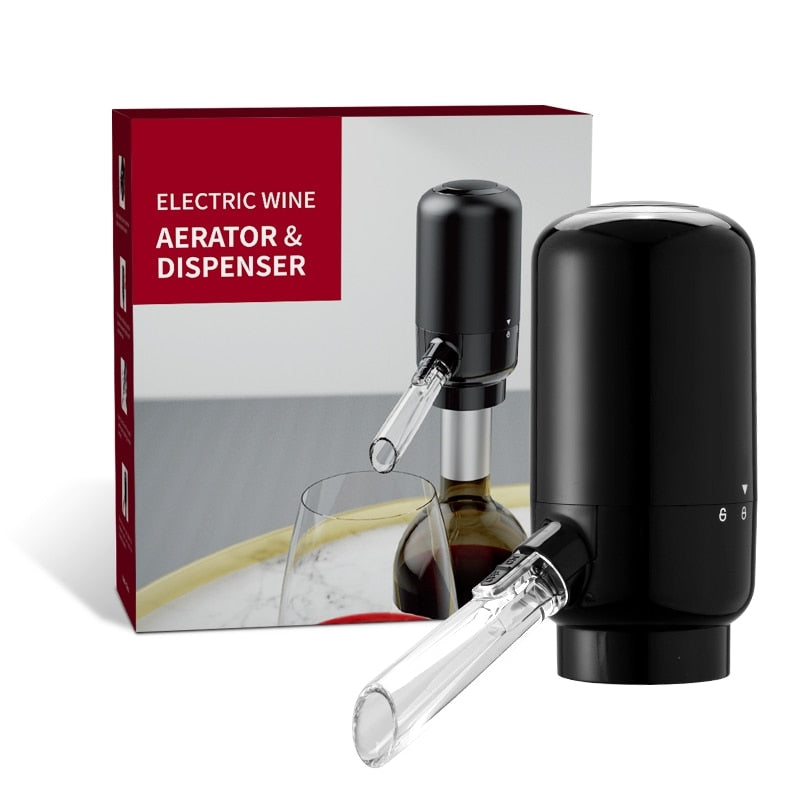 Dispensador Elétrico De Vinho 3 Em 1 Aerador, Decantador E Dispensador